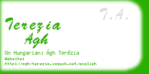 terezia agh business card