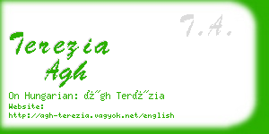 terezia agh business card